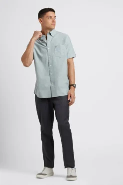 Northstar Short-Sleeve Shirts Short Sleeve Brighton Oxford Organic Shirt - Forest Green