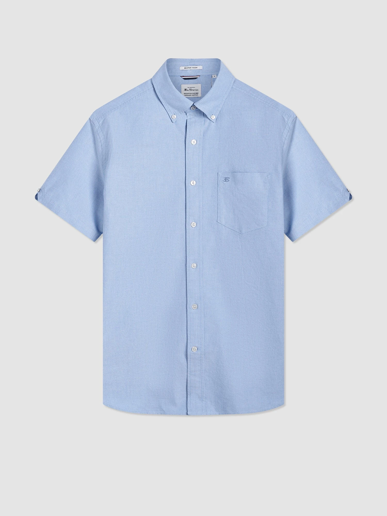 Northstar Short Sleeve Brighton Oxford Organic Shirt - Pale Blue Short-Sleeve Shirts 6 Northstar Short Sleeve Brighton Oxford Organic Shirt - Pale Blue Short-Sleeve Shirts
