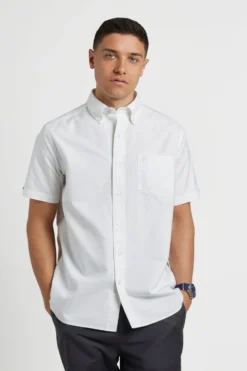 Northstar Short-Sleeve Shirts Short Sleeve Brighton Oxford Organic Shirt - White