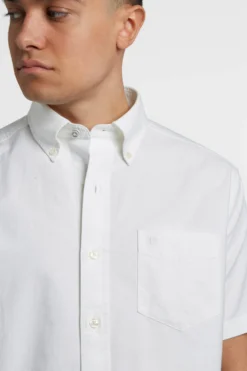 Northstar Short-Sleeve Shirts Short Sleeve Brighton Oxford Organic Shirt - White