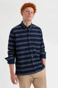 Northstar Dalston Blues Long Sleeve Indigo Stripe Beach Shirt