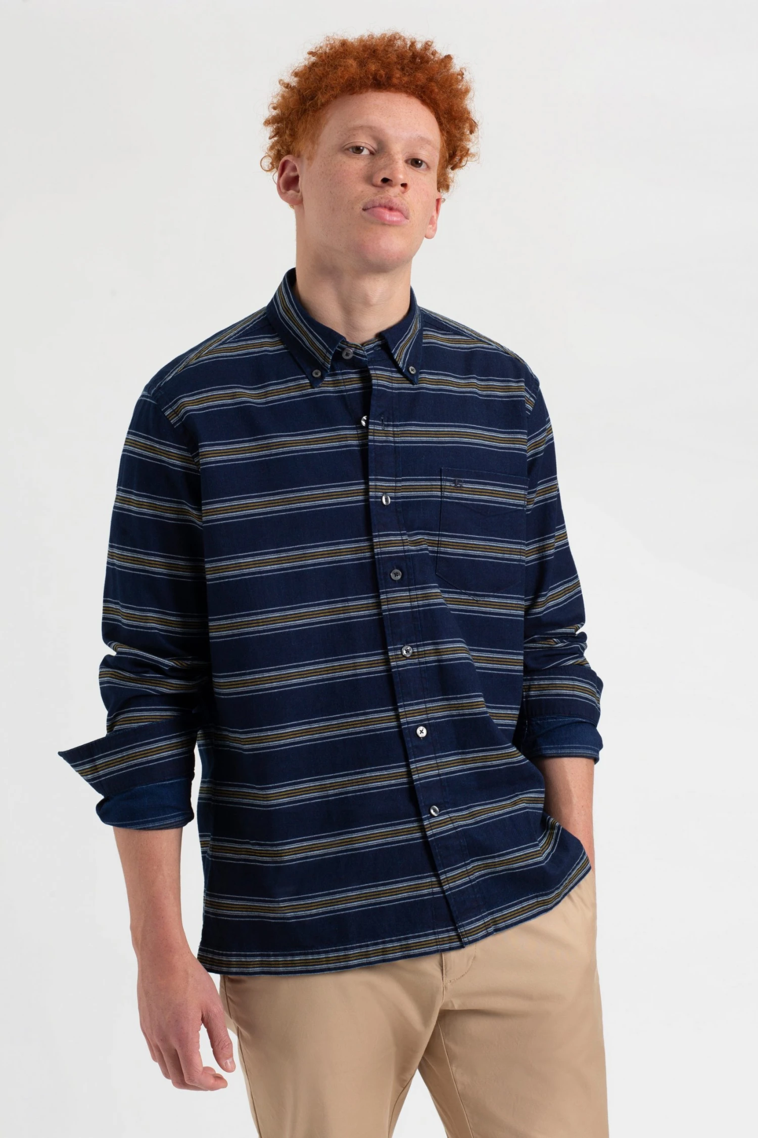 Northstar Dalston Blues Long Sleeve Indigo Stripe Beach Shirt 3 Northstar Dalston Blues Long Sleeve Indigo Stripe Beach Shirt