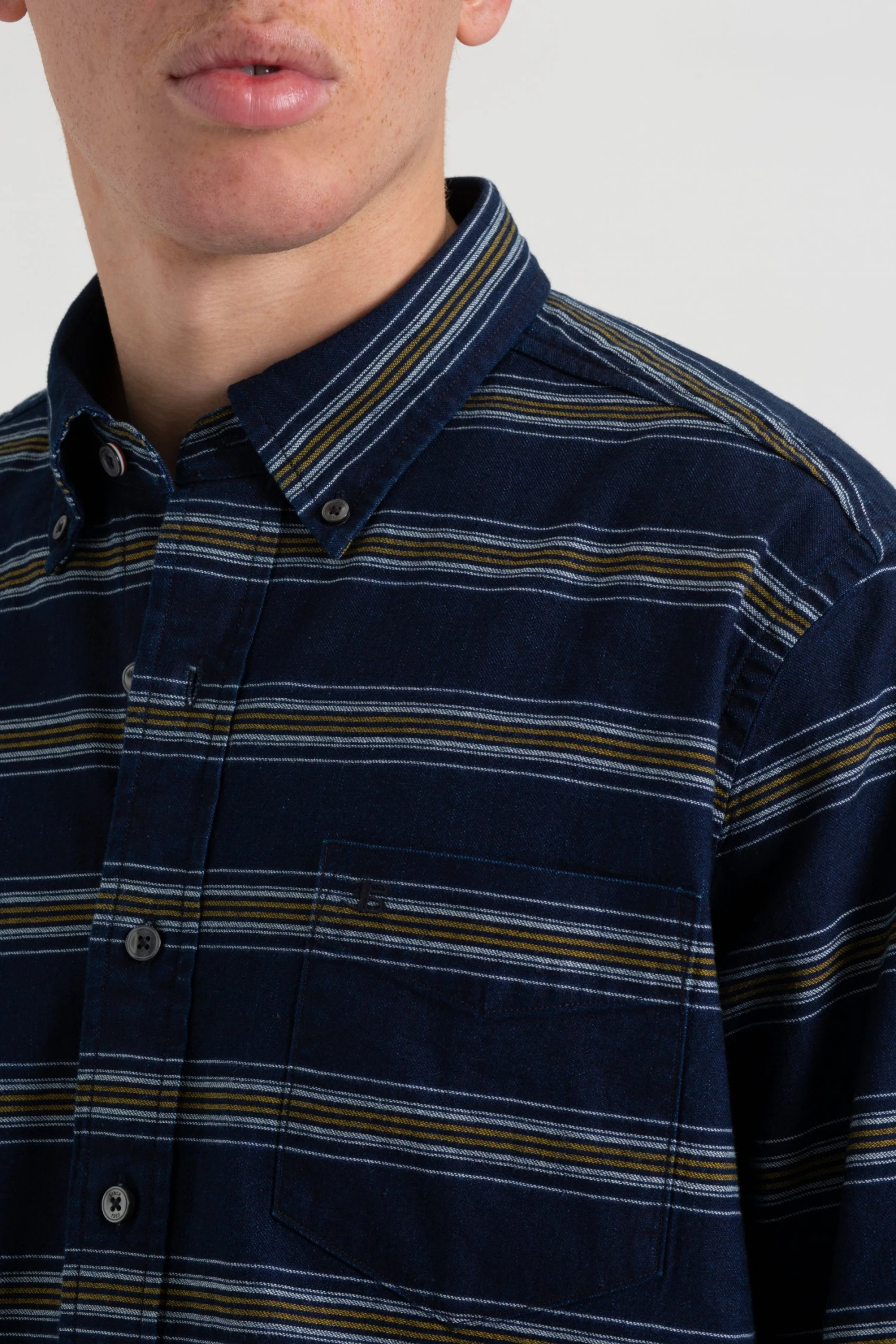 Northstar Dalston Blues Long Sleeve Indigo Stripe Beach Shirt 4 Northstar Dalston Blues Long Sleeve Indigo Stripe Beach Shirt