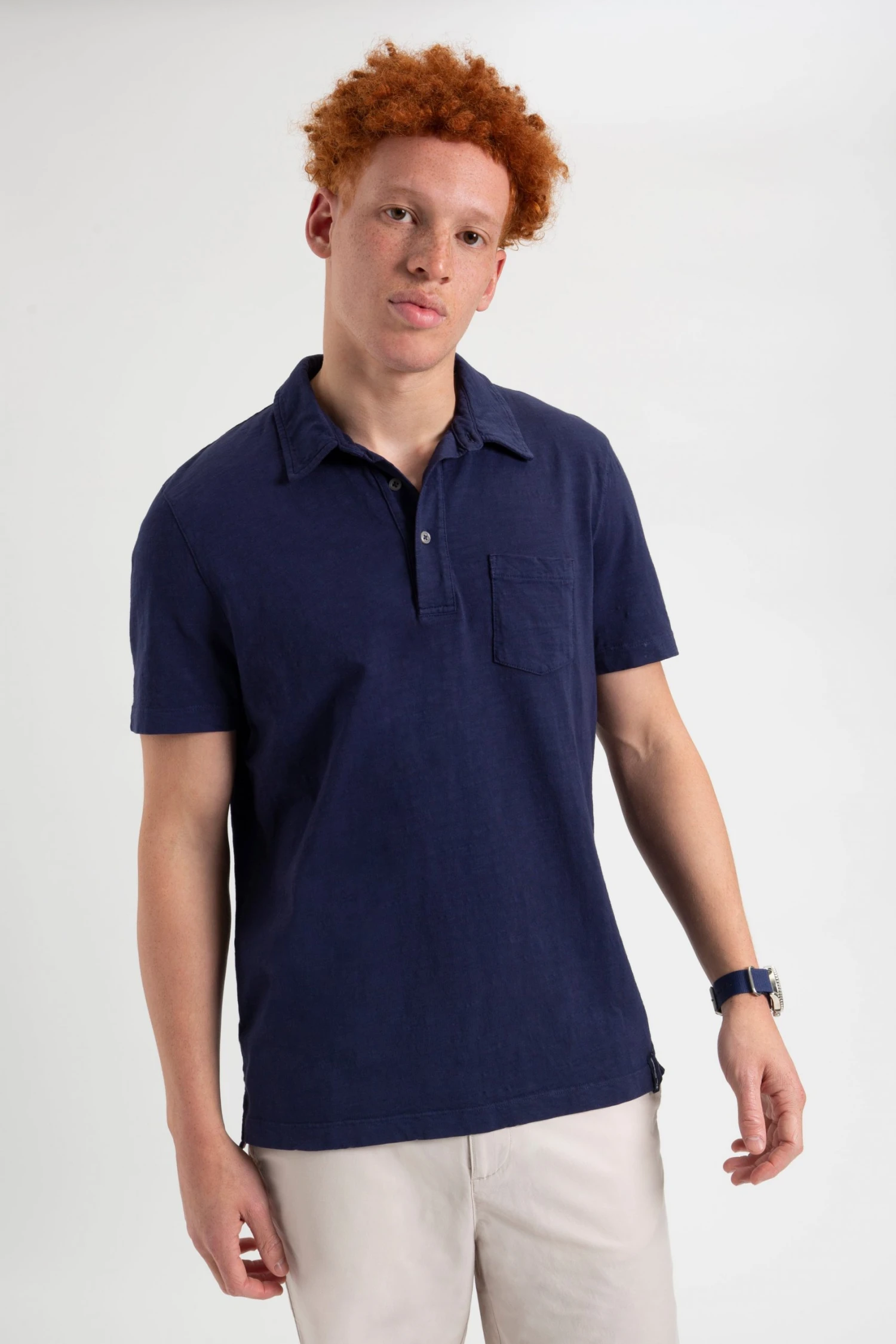 Northstar Garment Dye Beatnik Polo - Indigo Spring | Summer 2022 3 Northstar Garment Dye Beatnik Polo - Indigo Spring | Summer 2022