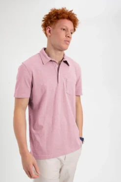 Northstar Garment Dye Beatnik Polo - Washed Pink