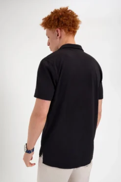 Northstar Garment Dye Beatnik Polo - Washed Black Spring | Summer 2022