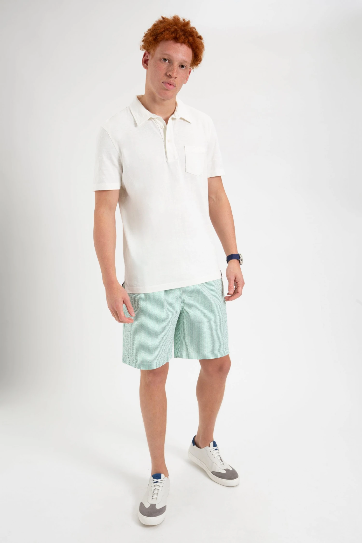 Northstar Garment Dye Beatnik Polo - White 4 Northstar Garment Dye Beatnik Polo - White