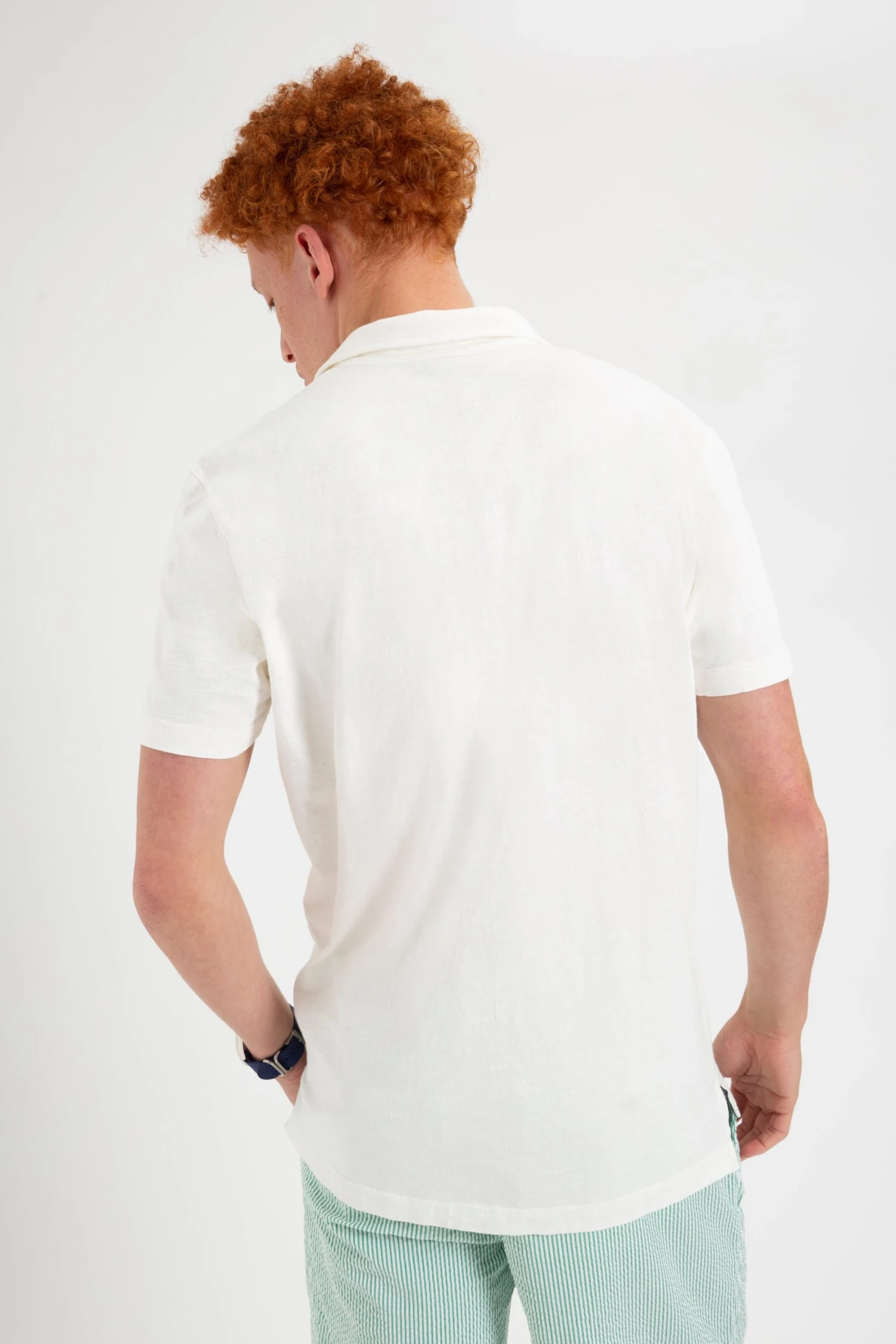 Northstar Garment Dye Beatnik Polo - White 5 Northstar Garment Dye Beatnik Polo - White