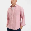 Northstar Brighton Oxford Organic Stripe Shirt - Light Red Chalk Stripe Long-Sleeve Shirts