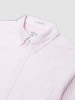 Northstar Brighton Oxford Organic Stripe Shirt - Pink Bengal Stripe