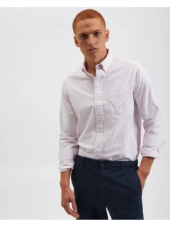 Northstar Brighton Oxford Organic Stripe Shirt - Pink Bengal Stripe