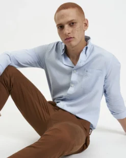 Northstar Long-Sleeve Shirts Brighton Oxford Organic Shirt - Sky Blue