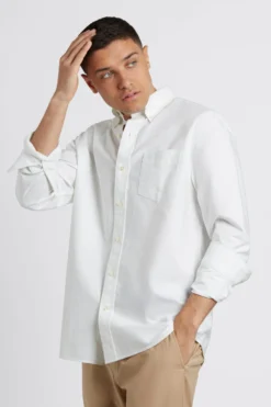 Northstar Brighton Oxford Organic Shirt - White Long-Sleeve Shirts