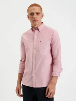 Northstar Brighton Oxford Organic Shirt - Light Red Long-Sleeve Shirts
