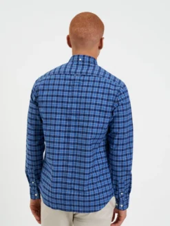 Northstar Long-Sleeve Shirts Brighton Oxford Organic Shirt - Navy Blue Gingham
