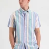 Northstar Short Sleeve Brighton Oxford Organic Stripe Shirt Short-Sleeve Shirts