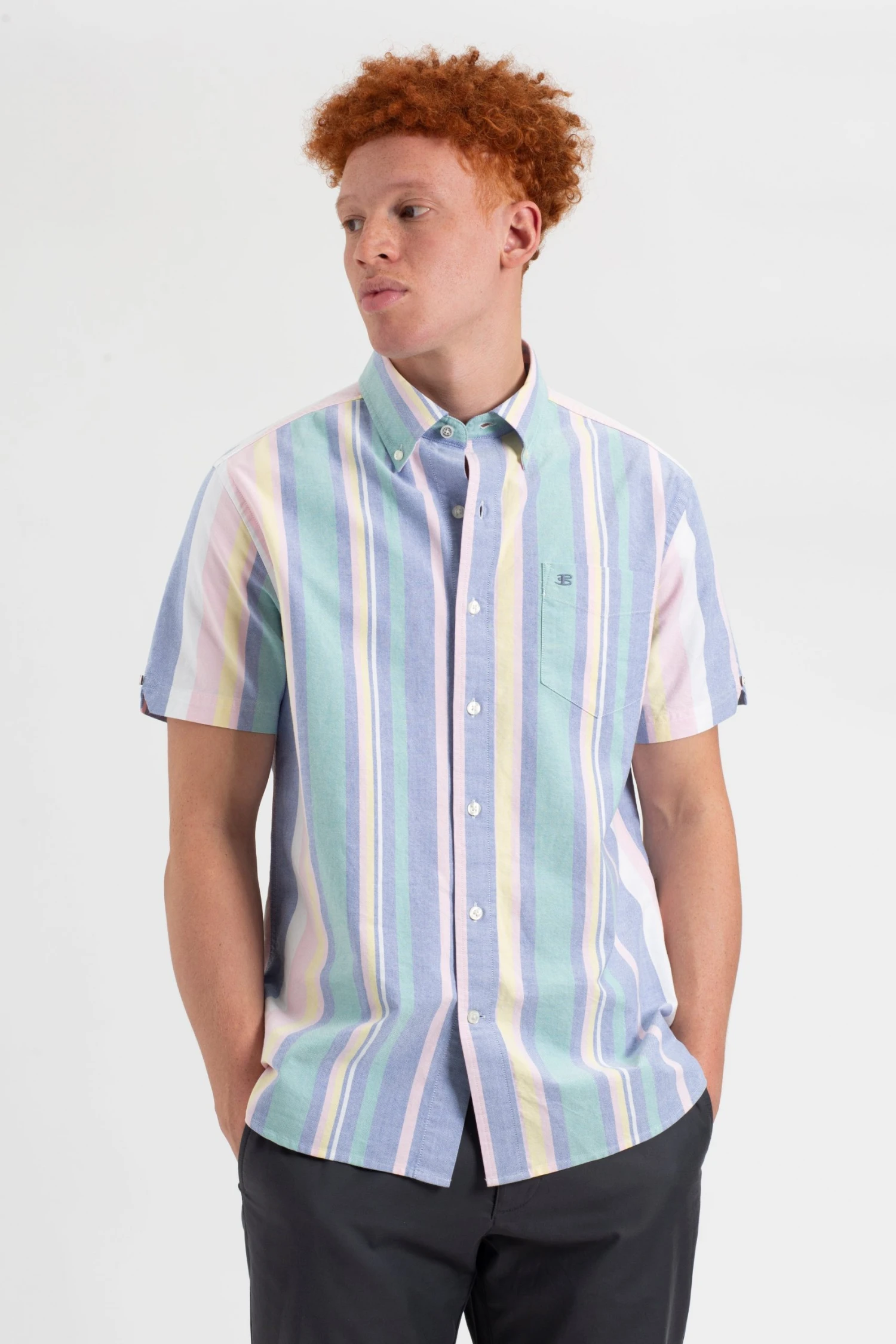 Northstar Short Sleeve Brighton Oxford Organic Stripe Shirt Short-Sleeve Shirts 3 Northstar Short Sleeve Brighton Oxford Organic Stripe Shirt Short-Sleeve Shirts