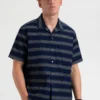 Northstar Dalston Blues Short Sleeve Indigo Stripe Beach Shirt Short-Sleeve Shirts