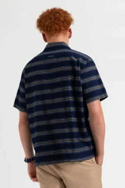 Northstar Dalston Blues Short Sleeve Indigo Stripe Beach Shirt Short-Sleeve Shirts