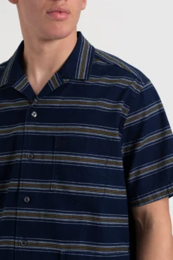 Northstar Dalston Blues Short Sleeve Indigo Stripe Beach Shirt Short-Sleeve Shirts