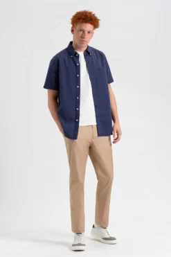 Northstar Seersucker Short Sleeve Bengal Stripe Shirt - Navy The Vertical Stripe