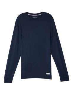One Step Up Men's Long-Sleeve Lounge Tee - Navy
