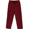 One Step Up Men's Microfleece PJ Pants - Red/Navy Loungewear
