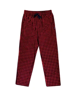 One Step Up Men's Microfleece PJ Pants - Red/Navy Loungewear