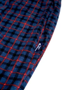 One Step Up Loungewear Men's Microfleece PJ Pants - Black/Red