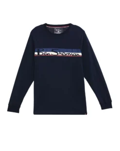 One Step Up Men's Long-Sleeve Tee & Jogger Lounge Set - Navy