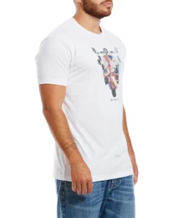 Zuma Loungewear Scooter Flag Graphic Tee - White