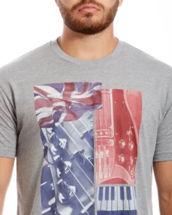 Zuma Loungewear Music Collage Graphic Tee - Dark Heather Grey