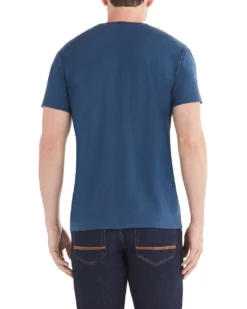 Zuma Loungewear Dot Stripe Pocket Print Styled T-Shirt - Navy