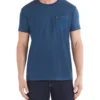 Zuma Loungewear Dot Stripe Pocket Print Styled T-Shirt - Navy