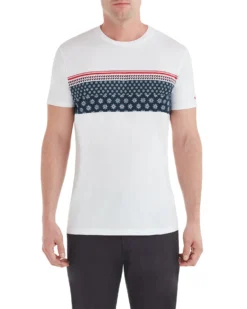 Zuma Floral Geo Placed Styled Tee - White Loungewear