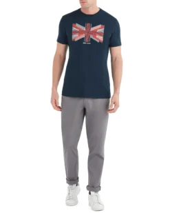 Zuma Union Jack Slice Graphic Tee - Navy Loungewear