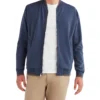 Zuma Casual Jackets Tipped Scuba Bomber Jacket - Navy