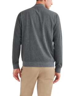 Zuma Herringbone Jaq Knit Bomber Jacket - Grey Casual Jackets