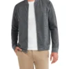 Zuma Herringbone Jaq Knit Bomber Jacket - Grey Casual Jackets
