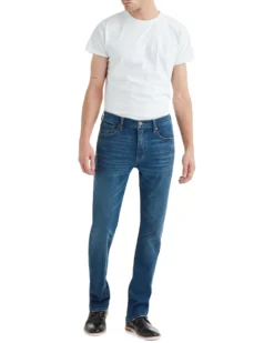 Zuma Men's Straight Leg Jeans, 30 Inseam - Distress Wash Denim 7 Zuma Men's Straight Leg Jeans, 30 Inseam - Distress Wash Denim