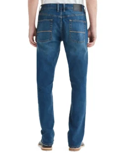 Zuma Denim Men's Straight Leg Jeans, 32 Inseam - Distress Wash