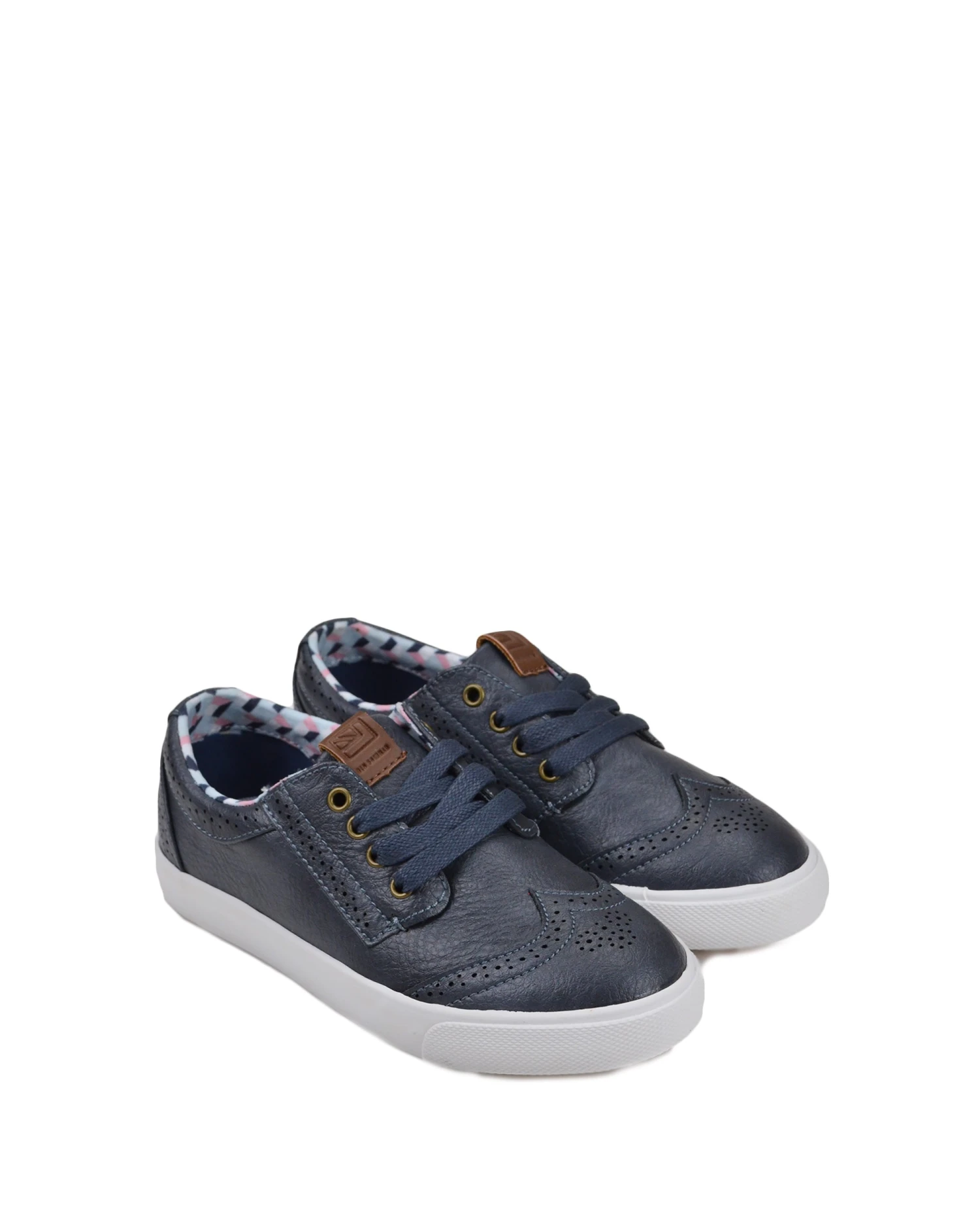 GMI Boys' Jayme Wingtip Lace-Up Sneaker - Navy Kids Shop 4 GMI Boys' Jayme Wingtip Lace-Up Sneaker - Navy Kids Shop