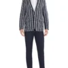 Marcraft Tailored Shop Webber Striped Sportcoat Jacket - Navy