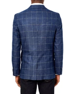 Weatherproof Crown Pin-Stripe Check Sportcoat Jacket - Navy