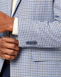 Weatherproof Crown Gingham Sportcoat Jacket - Medium Grey Tailored Shop