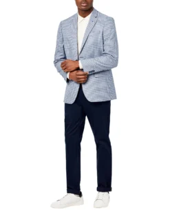 Weatherproof Crown Gingham Sportcoat Jacket - Medium Grey Tailored Shop