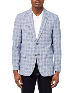 Weatherproof Crown Seersucker Sportcoat Jacket - Navy Tailored Shop