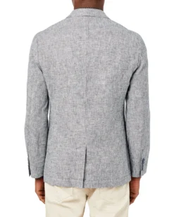 Weatherproof Clere Linen-Texture Sportcoat Jacket - Blue/White Tailored Shop