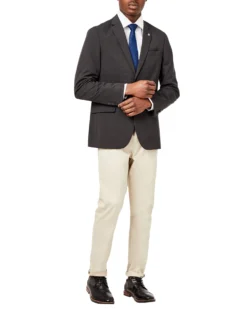 Weatherproof Burge Bi-Stretch Two-Button Notch Lapel Jacket - Dark Grey Tailored Shop