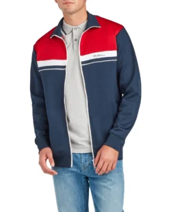Oved Color Block Tricot Jacket - Navy